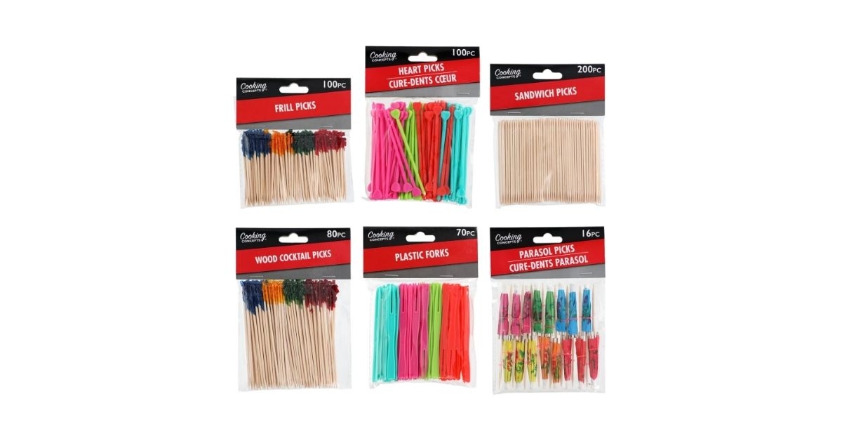 decorative toothpicks and forks