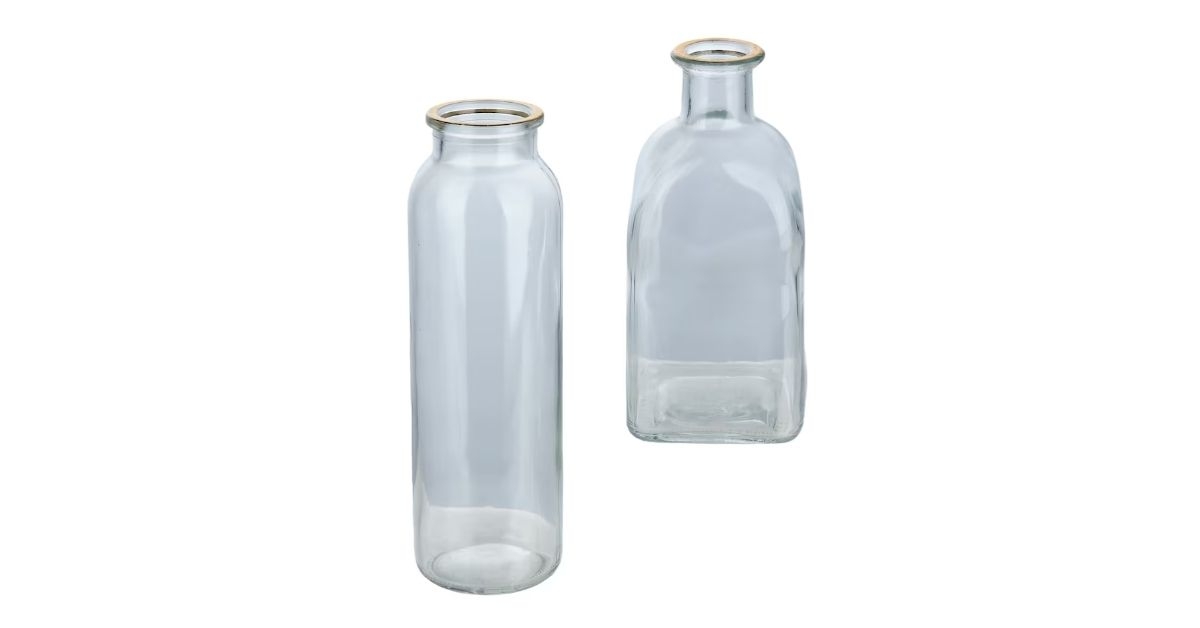 decorative clear glass vase