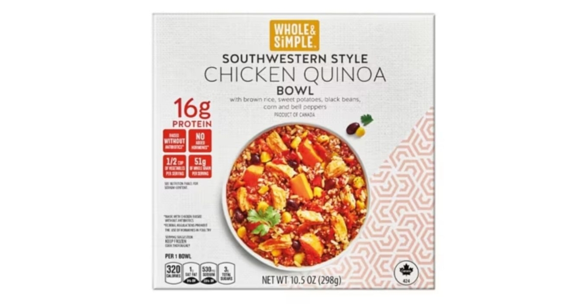 southwestern style chicken quinoa bowl