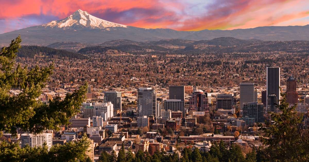 beautiful vista of portland