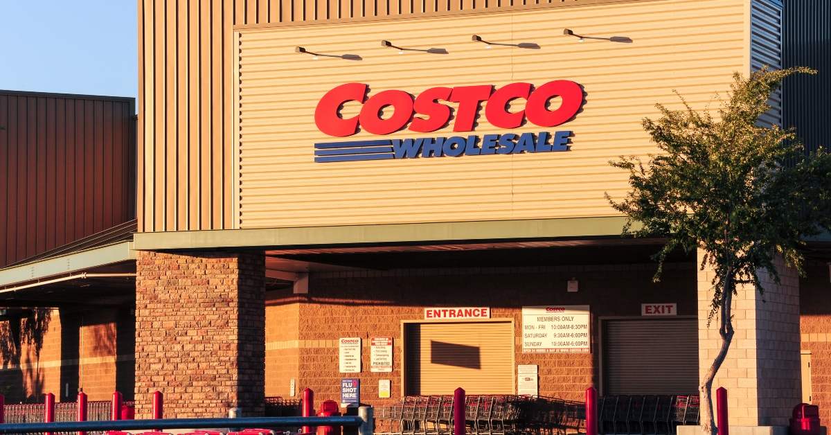 exterior view of a costco wholesale store