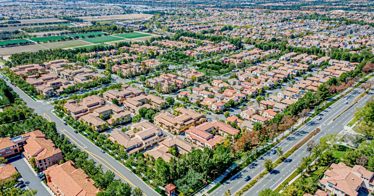 Aerial View of Village of Irvine around Portola Pkwy