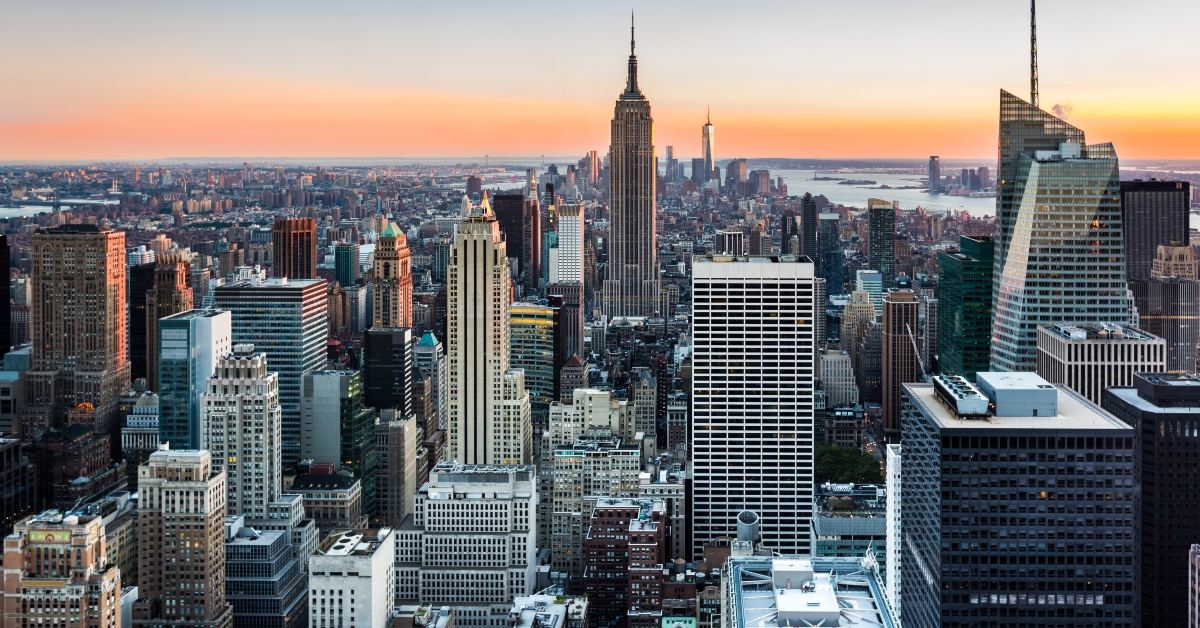New York Skyline at sunset