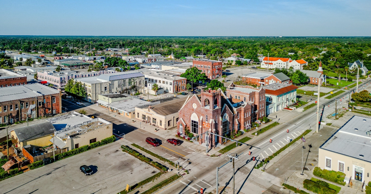 aerial view of arcadia florida