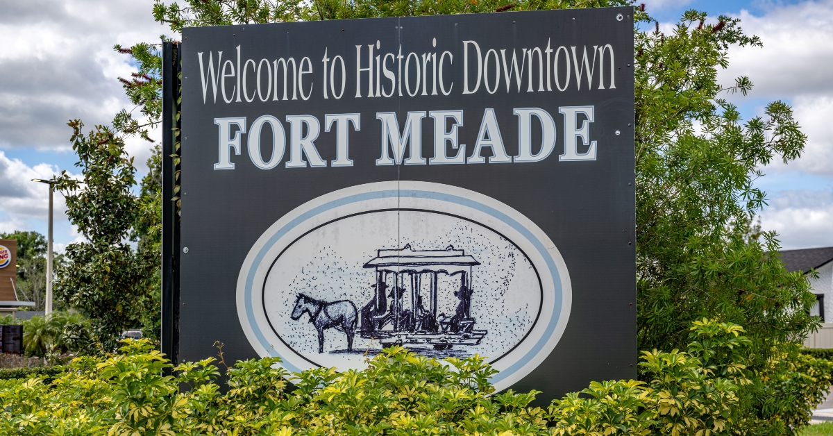 A sign board on fort Meade