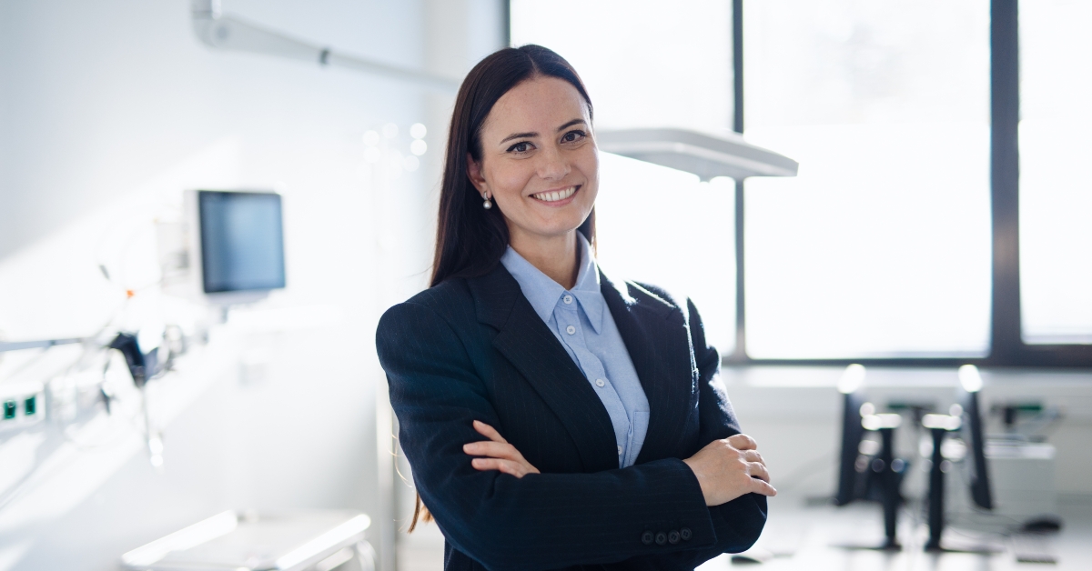 portrait of young woman director 