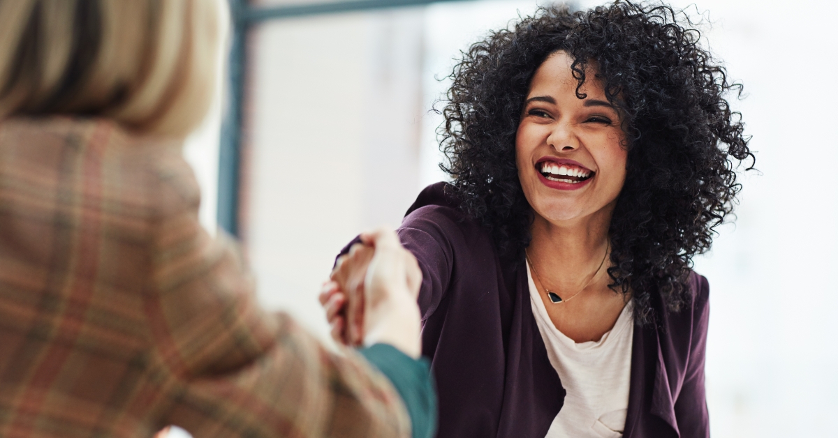 Handshake with colleague or partner
