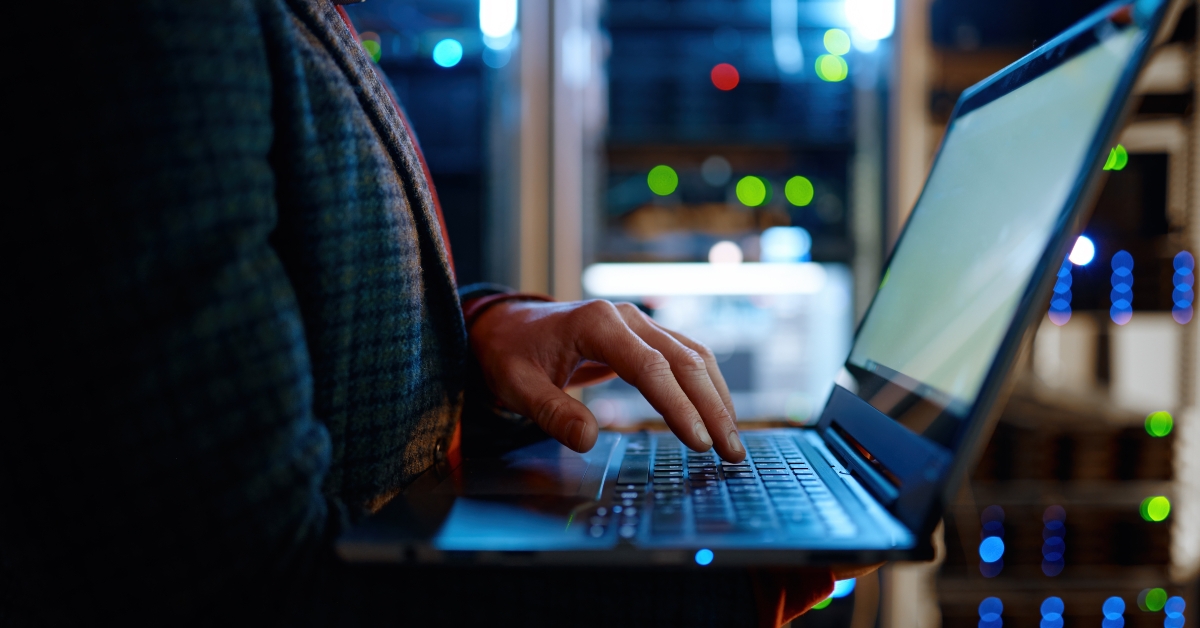 it technician checking the servers