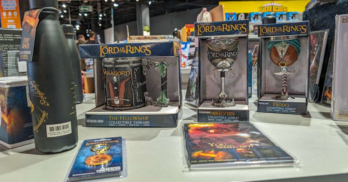 collectibles display at a fan convention
