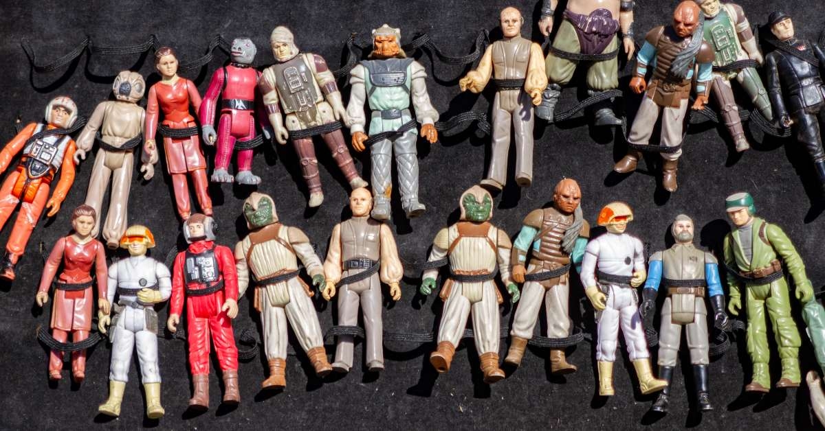 vintage star wars action figures collection 
