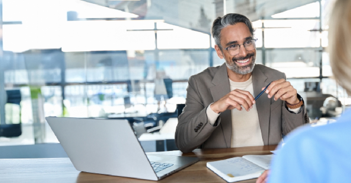 financial advisor having job interview