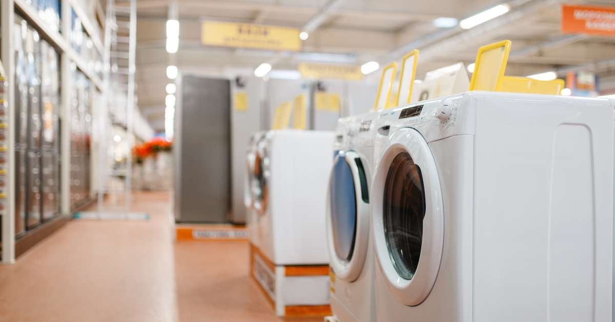 new washing machines in electronics store