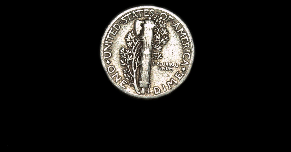 reverse side of mercury dime 