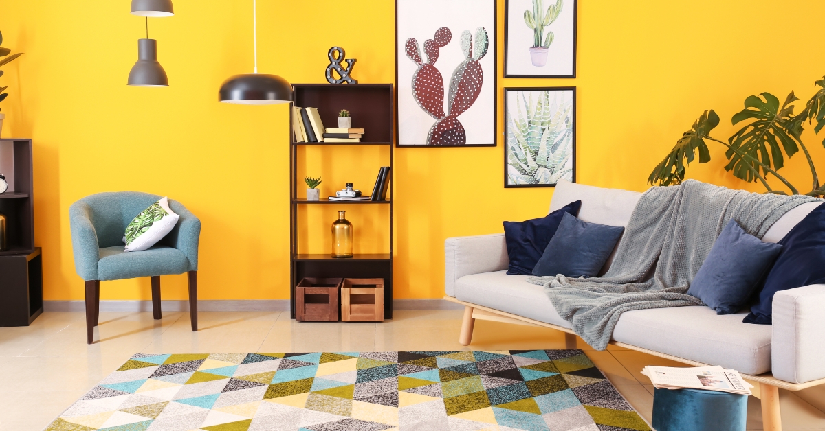 Stylish interior of living room