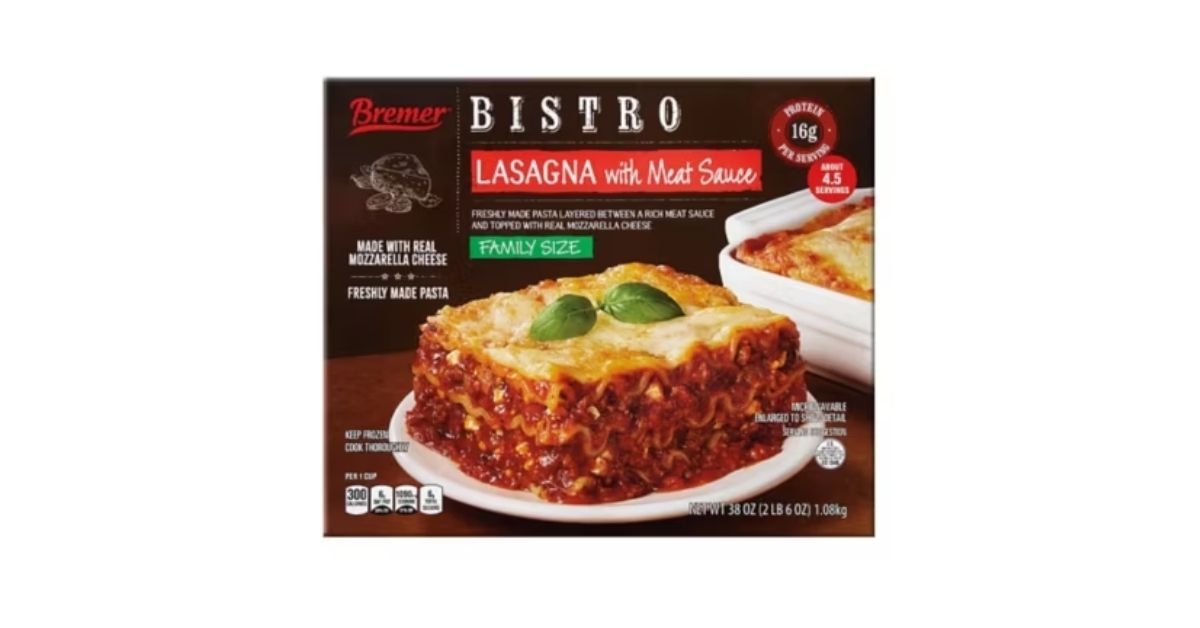 aldi bremer lasagna with meat sauce