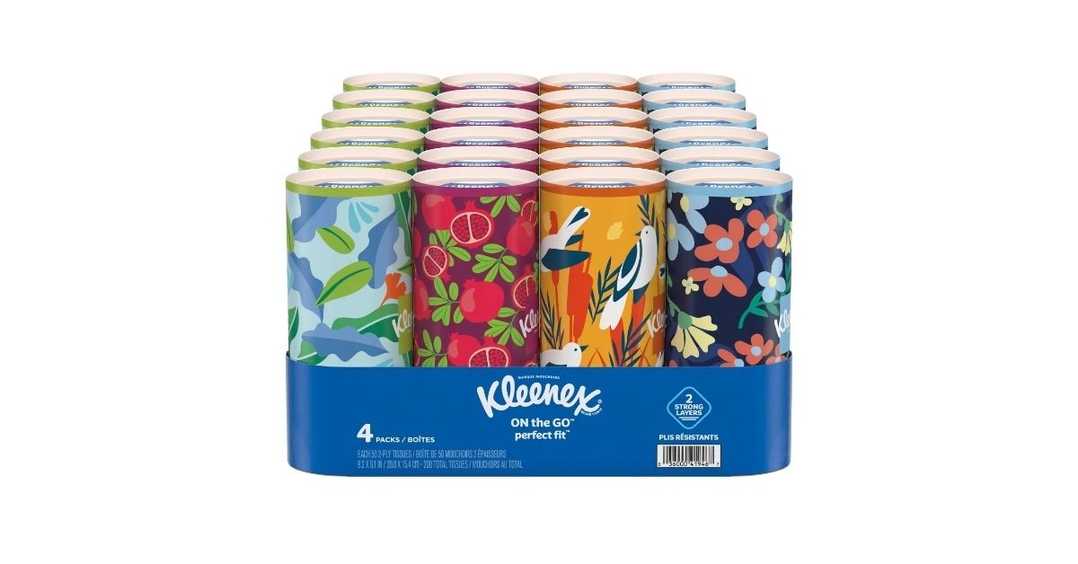 kleenex on the go perfect fit facial tissue