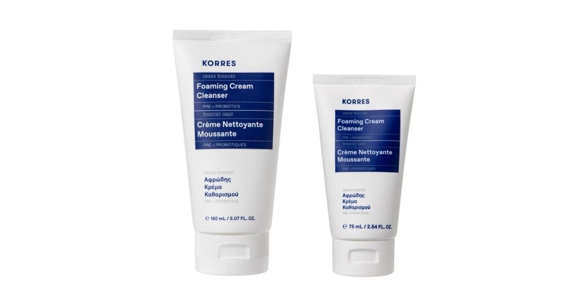 korres greek yoghurt foaming cream cleanser