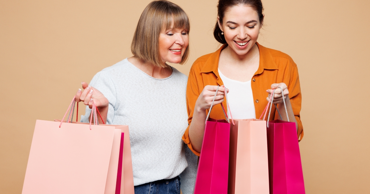 happy parent mom with young adult daughter
