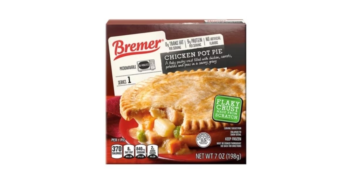 bremer frozen chicken pot pie