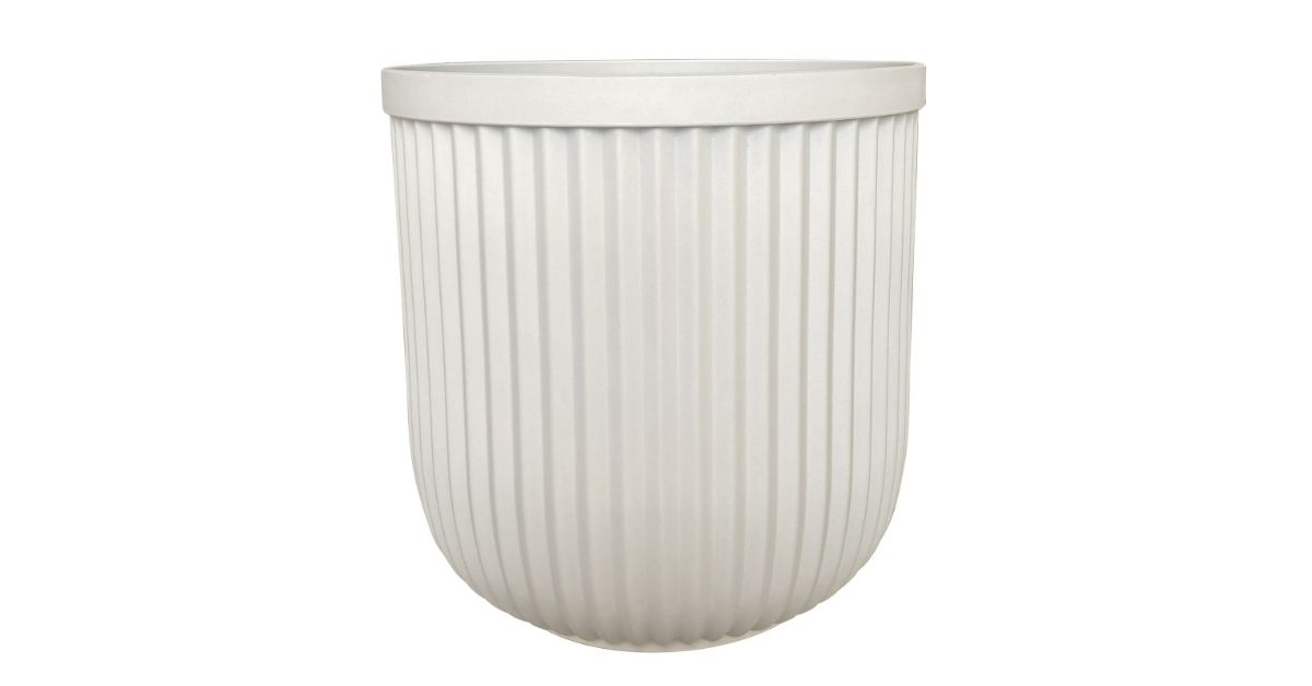white resin planter