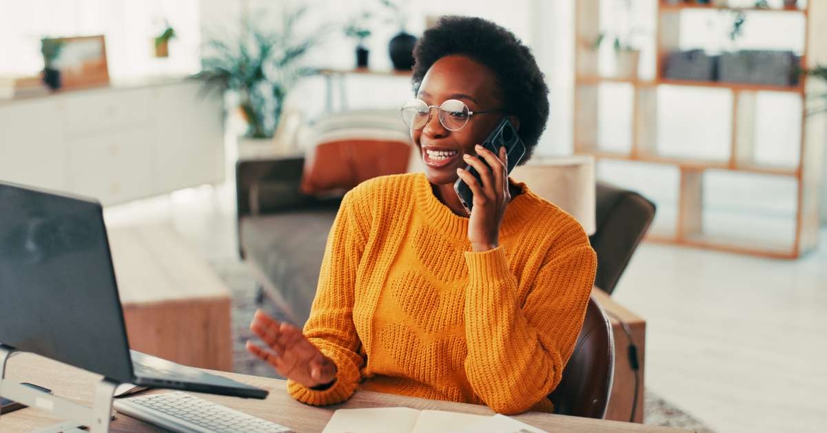 call from remote work from home office