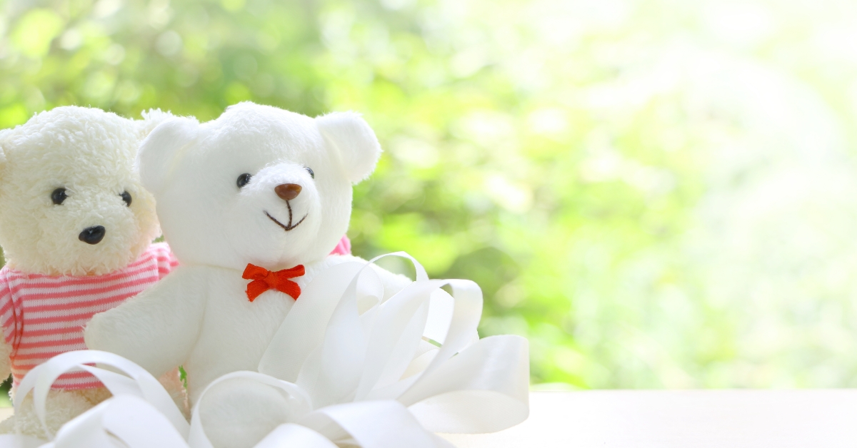 couple of small white bear