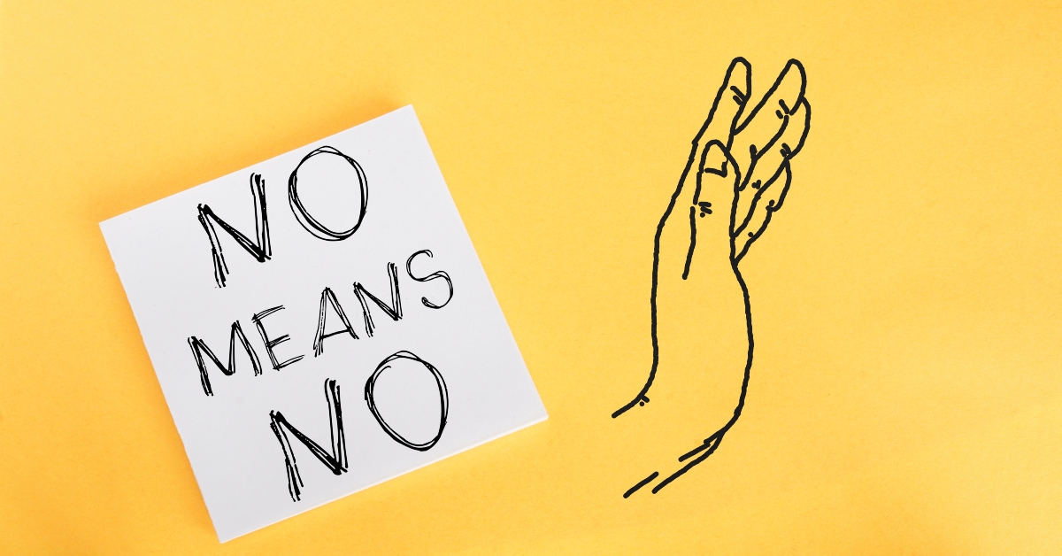 no means no is shown in the text