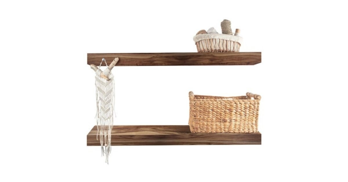floating wood shelf pack