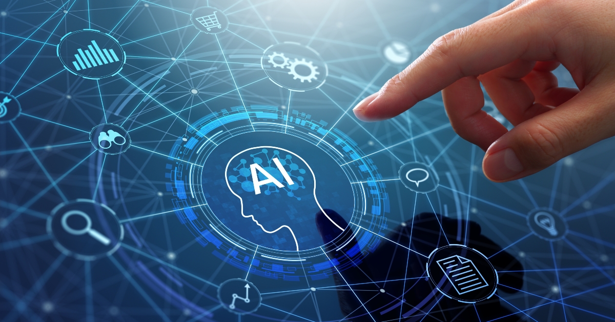 ai icon on application network system