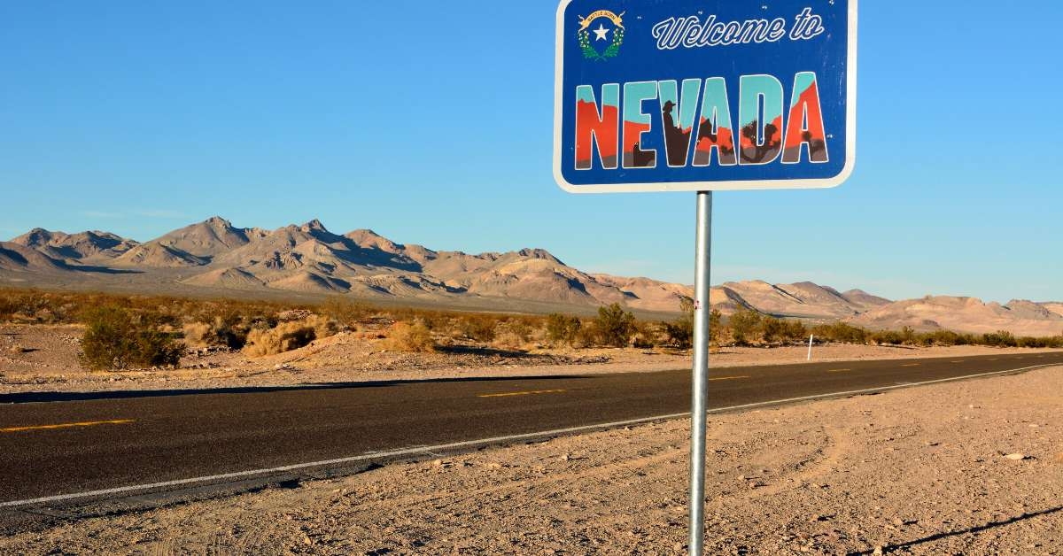 welcome to nevada road sign
