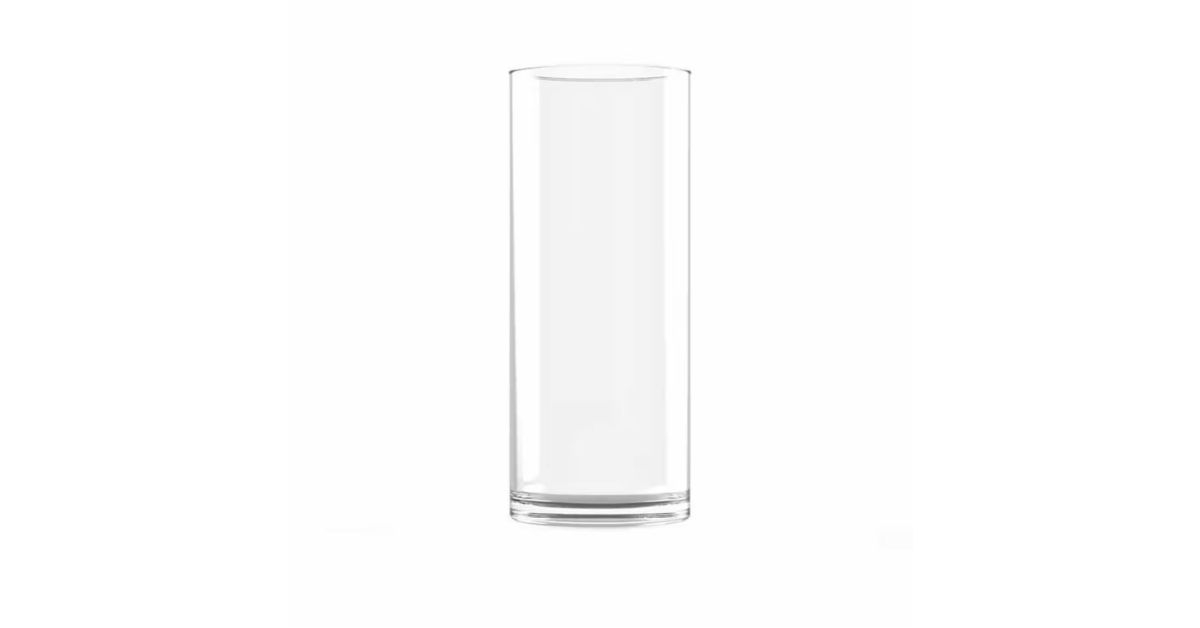 clear glass cylinder vase