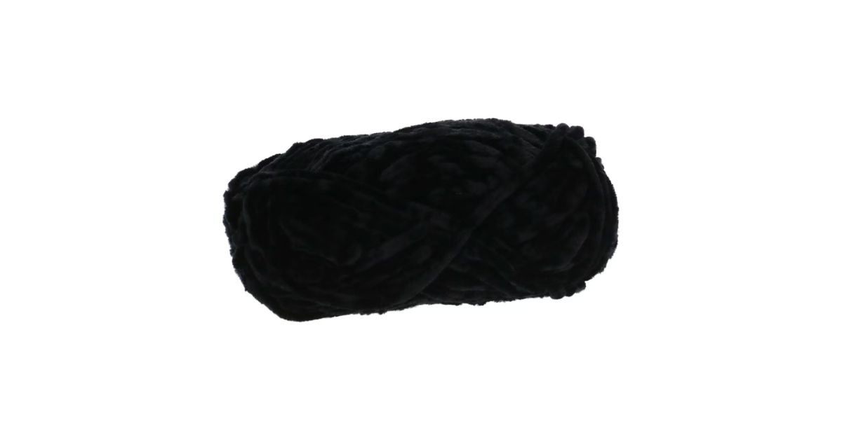 chenille black yarn