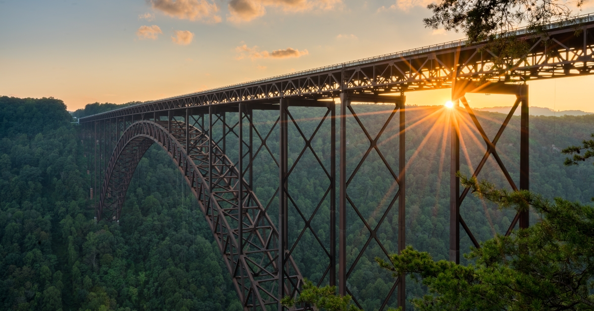 Sunset at the New River Gorge Bridge