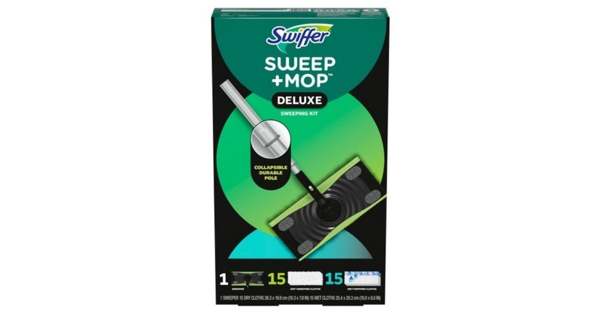 swiffer sweep mop deluxe sweeping kit