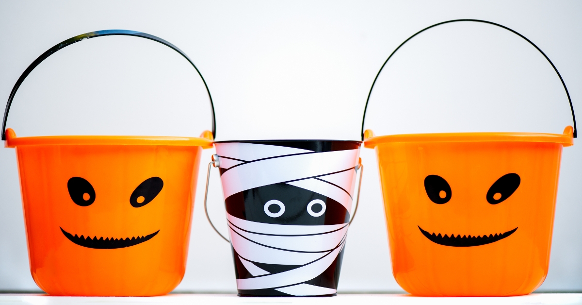 trick or treat empty halloween buckets