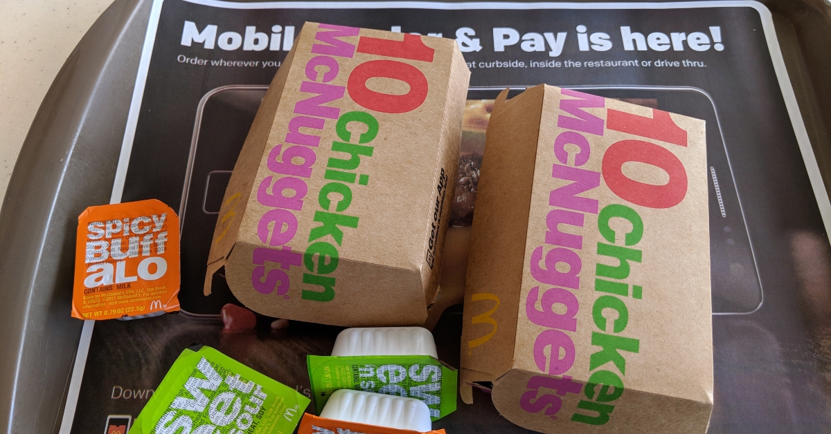 two ten piece chicken mcnuggets