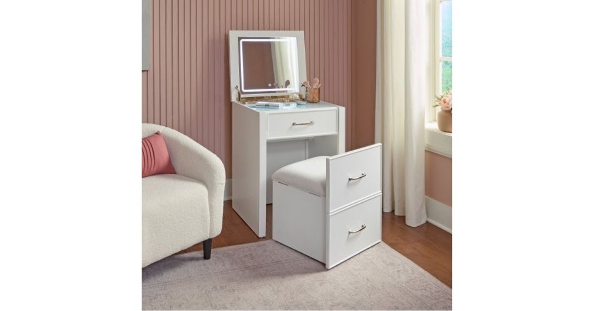 odessa lift top vanity with mirror