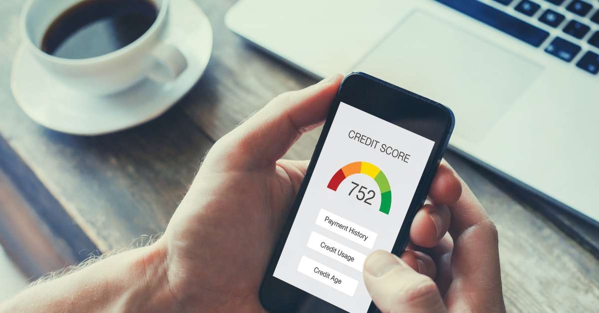 credit score concept on the screen