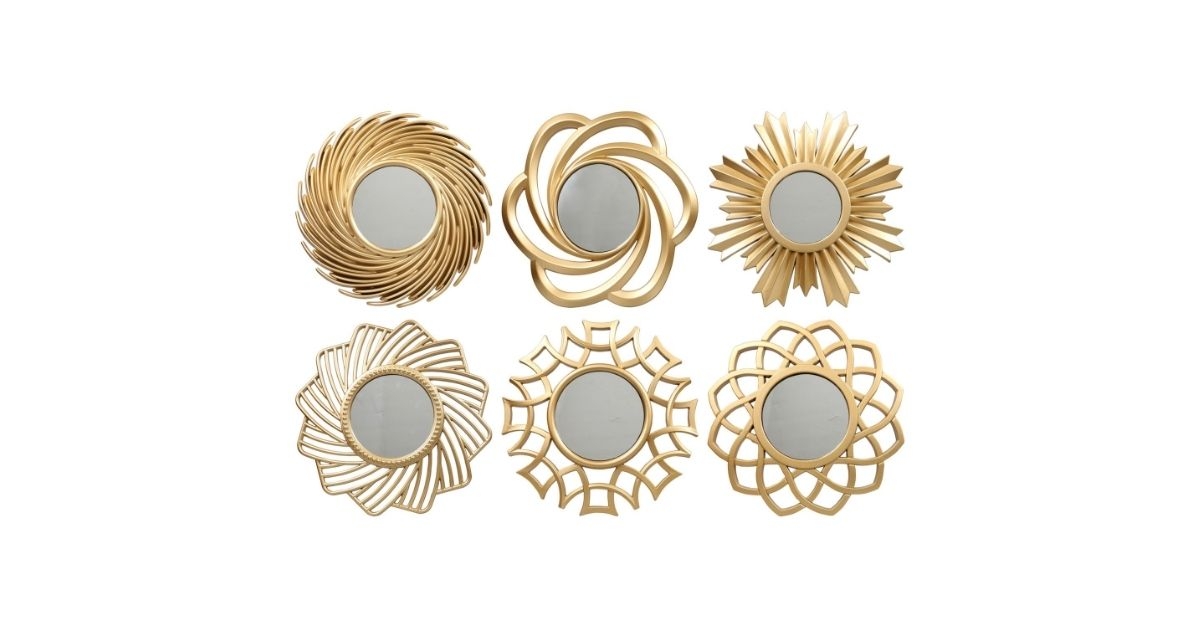 golden decorative mirrors