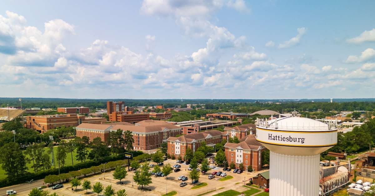 aerial view of the university of southern