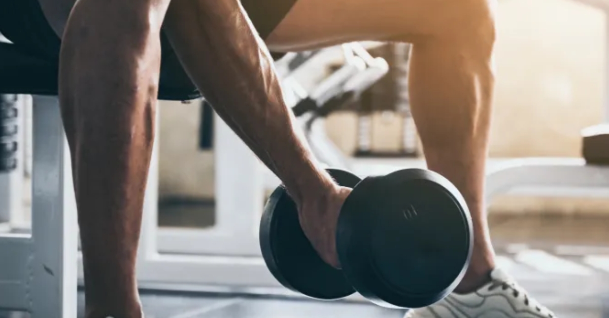 exercising in the gym