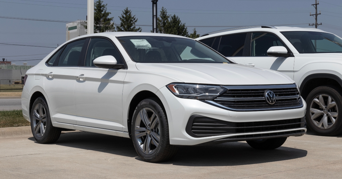 Volkswagen Jetta display at a dealer
