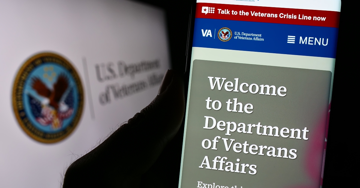 webpage of united states department of veterans affairs