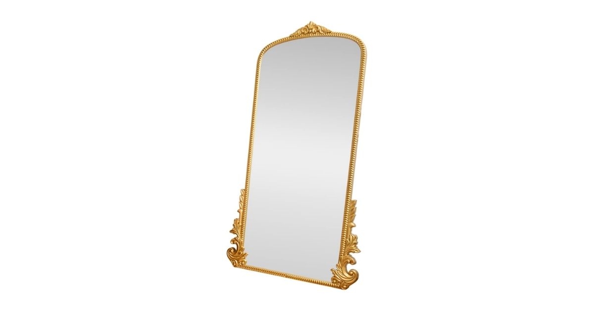 gold antique style floor mirror