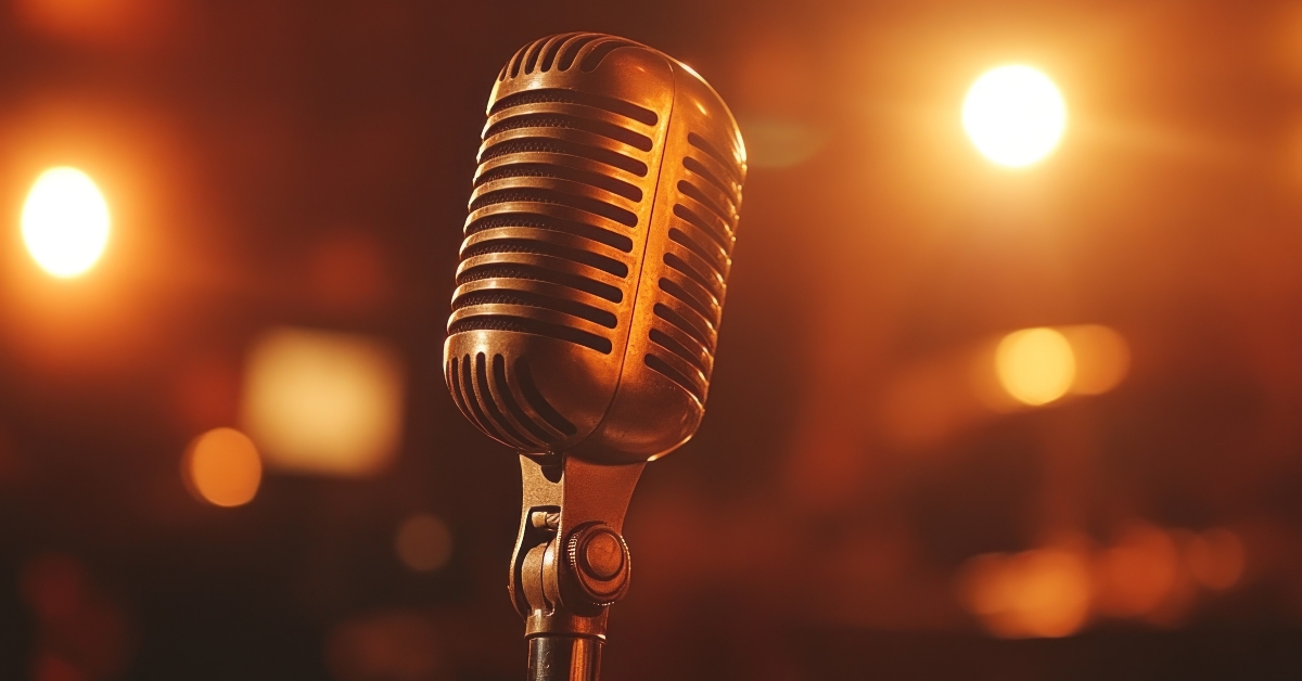 old vintage microphone