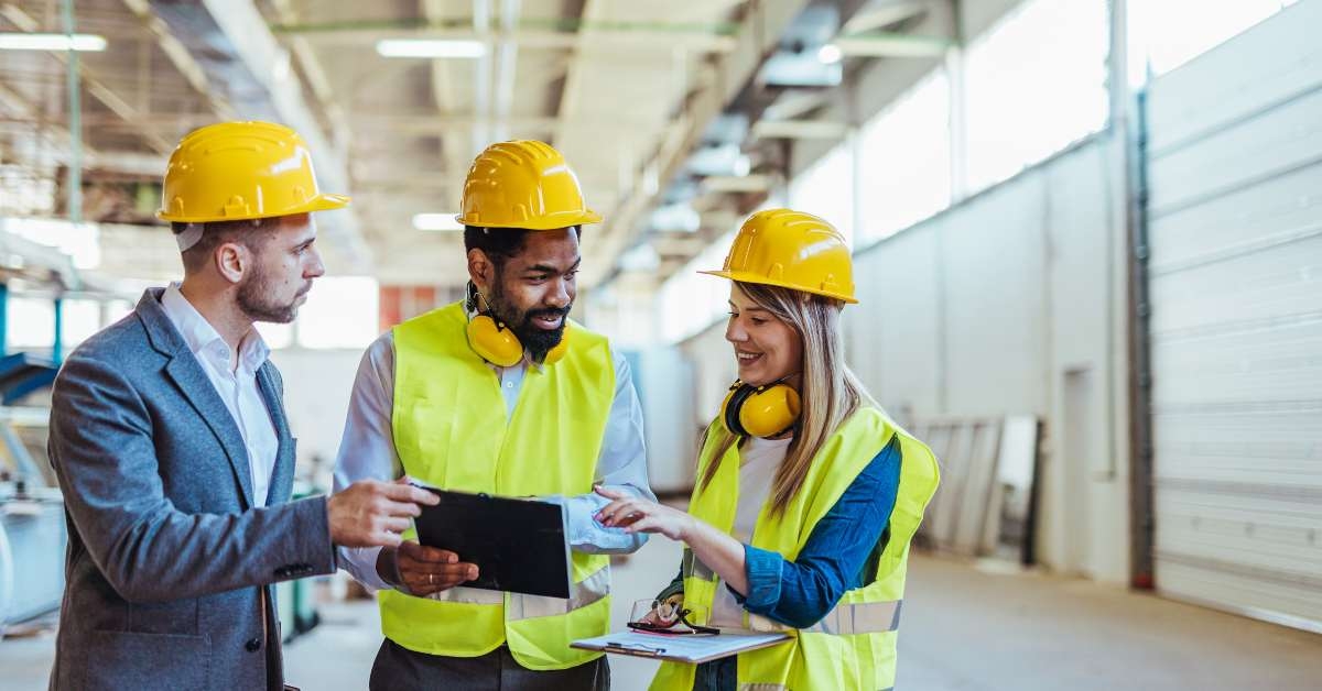 engineers and technicians collaborating