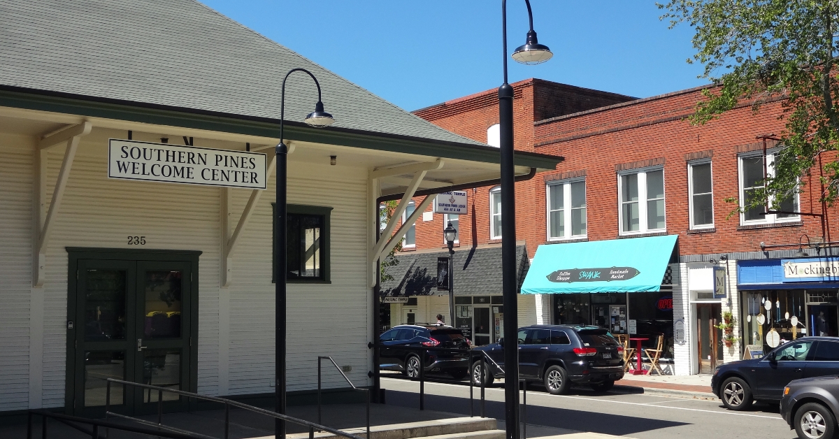 train station in downtown southern pines