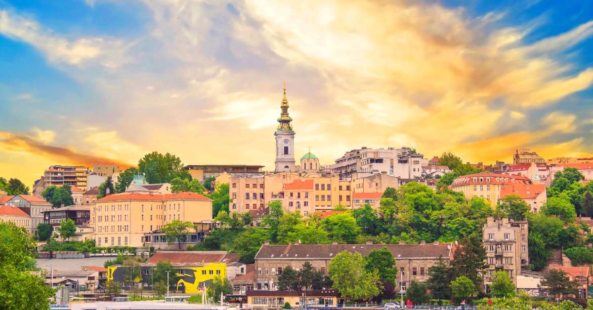 view of the historic center of belgrade