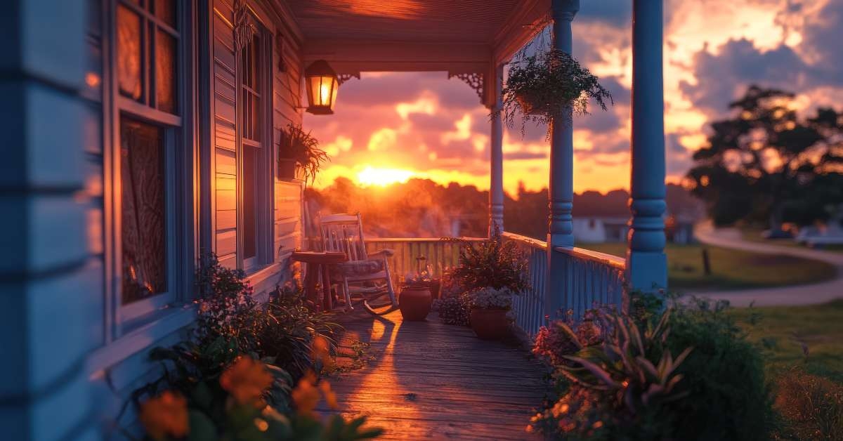 coffee on the porch watching sunrise