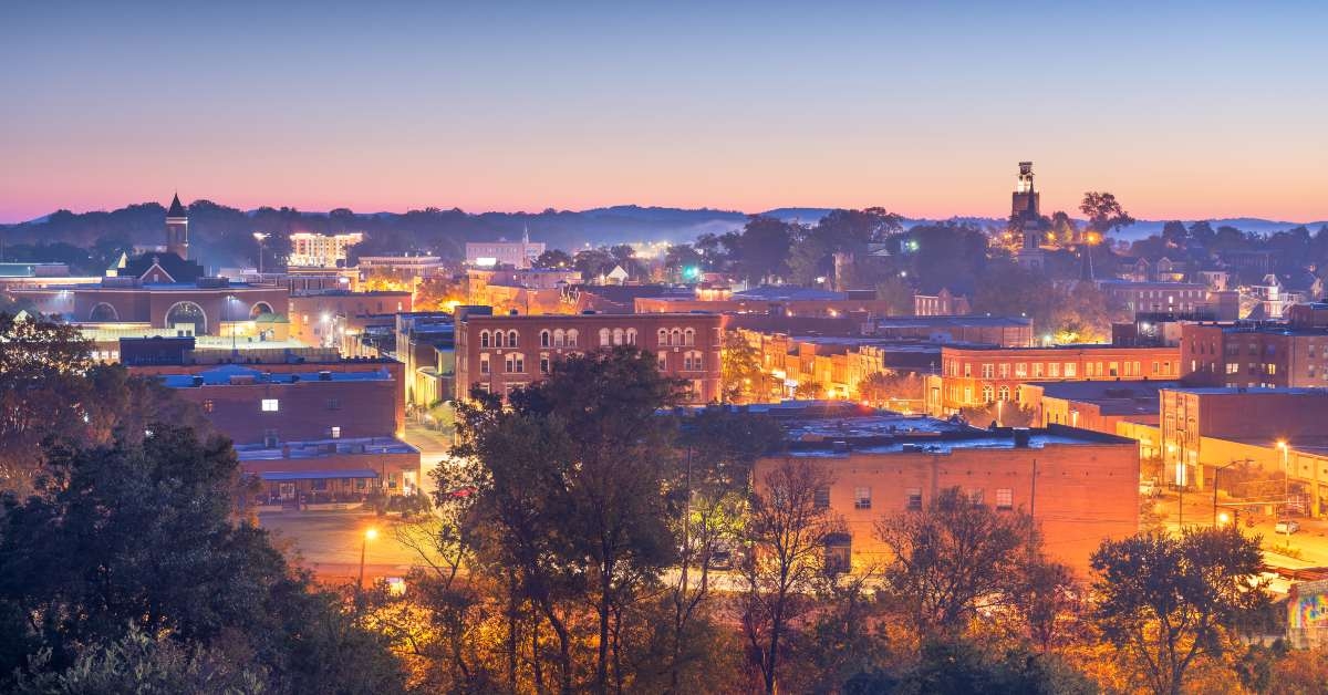 georgia usa downtown historic cityscape